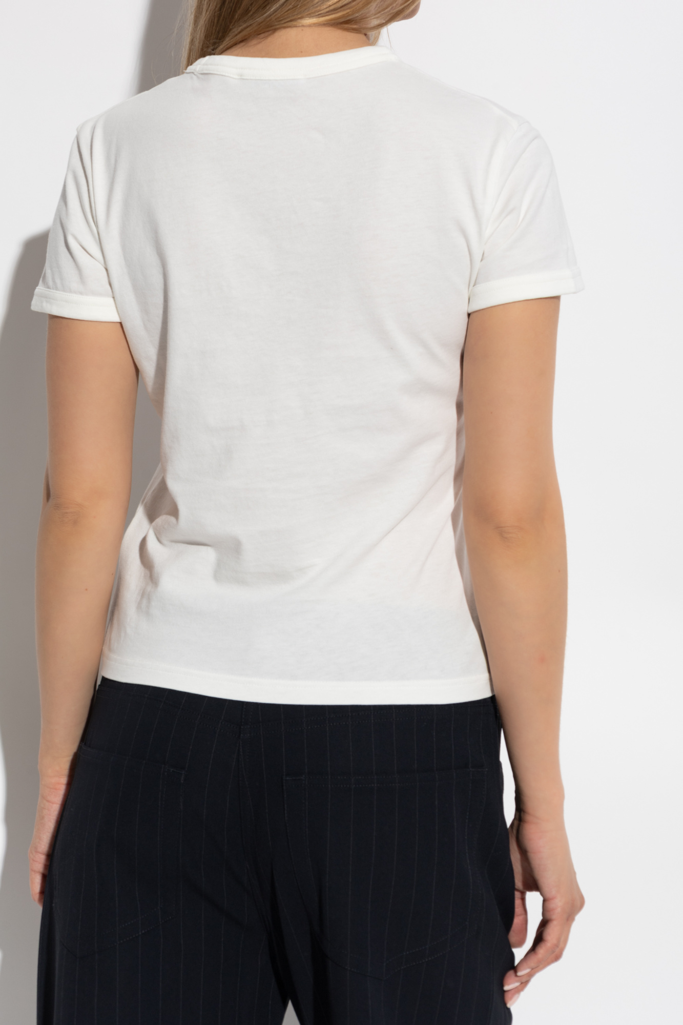 Tシャツ・カットソー ACNE STUDIOS Woman T-Shirt White AL0469 AEH White T-shirt with logo Acne Studios - Vitkac AS